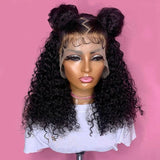 Short Curly Women Pre-Pulled Brazilian Curls Lace Front Wig