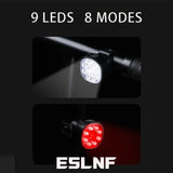 ESLNF Cycg Taillight Headlight Bicycle Lights Bike Safety Warning Light LED USB Rechargeable Waterproof