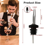 Aoresac 24 Packs Alcohol Stainless Steal Liquor Bottle Dispensers Speed Pourers for Spirits Bottles