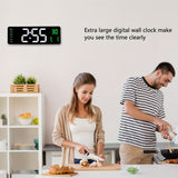 1pc Wall-Mounted Digital LED Mirror Clock With Plug-in Alarm - Perfect For Any Room!