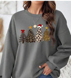 Women's Tops Santa Claus Graphic Print Crew Neck Raglan Long-sleeved T-shirt Women's Sweater