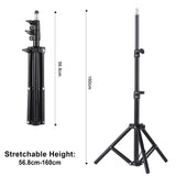 Universal Tripod Stand Stretchable Bracket Aluminum Alloy Holder 1/4'' Interface Adjustable Height for LCD Projector