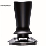 1pc 51/53/58mm Calibrated Espresso Tamper, Calibrated Coffee Tamper With Spring Aluminum Handle Stainless Steel Flat Base Coffee Mat