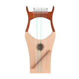 Walter.t 10-String Wooden Lyre Harp Professional Musical Instruments of Rope Miniature Harp Kit Lyre Nylon Strings Piano