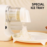 Household Portable Electric Shaved Ice Machine with Smoothie Crusher and Cube Tray