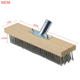 1PCS 20/30/45CM Stainless Steel Wire Broom Brush Sweeping Floor Garden Moss Cleaner Scrubber Kitchen Household Cleaning Tools