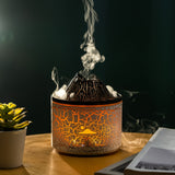 1 Pc Volcano Jellyfish Air Humidifiers Flame Night Light  Cool Mist Air Purifier For Home Bedroom Winter Home Decor Room Decor