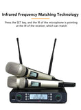 New Product Professional Vocal Mic Set 2 UHF Dynamic Handheld Wireless Microphone Good Quality Stage Karaoke Uhf 2023