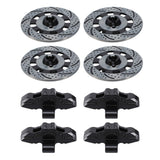 4 Pieces Unlimited Desert (UDR) Adapter Aluminum Wheel Hex Hub Brake + Caliper Disc OP for 1/7 ,Black