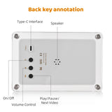 5 Inch Acrylic Digital Photo Frame with Photo/ Music/ Video Player Auto Rotation Functions Built-in Battery for Friends Families