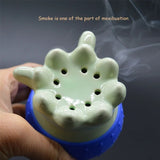 Ceramics Moxibustion Box Head Heating Therapy Acupuncture Point Chinese Moxa Sticks Burner Migraine Headaches treatment