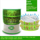Two Layer Bean Sprouts Maker Thermostat Green Vegetable Seedg Growth Bucket Automatic Electric Sprout Bud Germinator hine