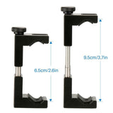 Universal Cell Phone Clip Holder Microphone Tripod Adapter for iPhone Huawei Samsung with Cold Shoe Mount for Led Video Light