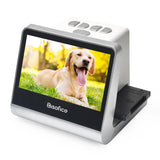 Film and Slide Scanner for 135 Film(36*24mm)/126KPK /110 Film/Super8/ Monochrome/Slide to Digital JPEG Photos 5'' Screen 16GB