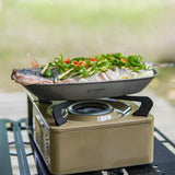 TOMSHOO Titanium Serving Platter Lightweight Camping Baking BBQ Plate Tray for Salad Pasta Snac Cookies