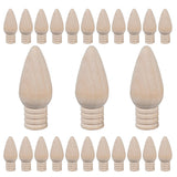 Wooden Light Bulb Unfinished Wood Ornaments For Crafts And Christmas Trees Supply, 2 Inch High