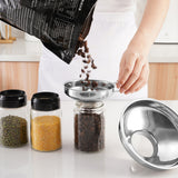 Stainless Steel Wide Mouth Canning Food Salad Dressing Liquid Funnel Hopper Filter Kitchen Tools Gadgets