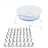 78Pcs Cake Decorating Pastry Turntable Kit Nozzle Piping Bag Set Rotating Stand Baking Tools Accessories Bak