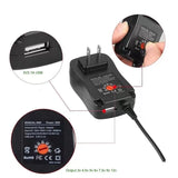in 1 Suppply adapter 6 diffrent interface 3V-12V adjustable Voltage Power 30W Universal Adapter EU/US/AU/UK Plug Electronics Batteries Charger