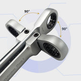 36PCS Wrench With Box Multi-Functional Two-Way Adjustable Double-Ended Ratchet Spanner Socket Screwdriver Set