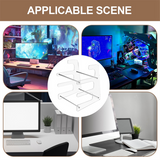 3-Tier Holder Display Stand Shelf for Storage Three Mechanical Keyboard Transparent