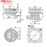 2PCS 10PCS Marine Locking Small Size Boat Flush Pull Hatch Slam Latch For RV Yacht Camper Deck Zinc Alloy Locker