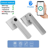 Electronic door biometric fingerprint unlock WiFi Tuya/TTlock application controls smart password lock keyless entry