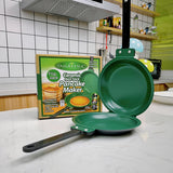 1pc Steel Double Pan, The Perfect Pancake Maker, Nonstick Easy To Flip Pan, Double Sided Frying Pan For Fluffy Pancakes