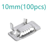 304 Stainless Steel Reel Multi-Purpose Locking Cable Tie Tooth Buckle Connector for Electric Pole Sign Board Pipee