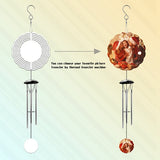 6PCS Sublimation Spinner Blan Outdoor Decor, Outdoors Wind Chimes Outside With Aluminum Tubes For Mom Women Durable