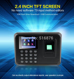 Biometric Fingerprint Time Clock Recorder Employee Digital Electronic Attendance hine W/ Charger Adapter