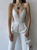 European And American Sexy V-neck Strap Slim Fit Bodysuit