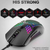 2024Wired Gaming 7 Buttons RGB Light Cellular Optical USB Mouse Game Mice For PC Computer Laptop accessorie