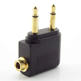DC 3.5Mm Airplane Aire Air Plane Headphone Mono Audio Converter Travel Jack Plug Splitter Adapter, Durable Fine Workmanship
