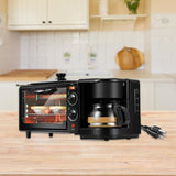 3 in 1 Breakfast hine Toaster Frying Pan Kitchen Appliances with Coffeemaker Non Stick Griddle for Egg Sausages Bread