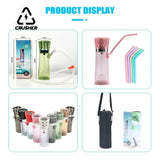 CRUSHER Acrylic LED Tobacco Pipe Hookah Set with Grass Herb Bowl Narguile Complete for Car Pipes Smoking Accessories