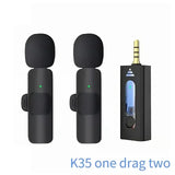 Professional Lapel 3.5mm Plug 2.4G Transmission Wireless Microphone Headset System for Live Streaming