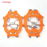 19 Teeth Chain Snowshoes Covers Silicone Non-Slip Shoe Cover Crampons Snow Climbing Rock Standing Snow Claws