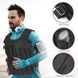 3/15/35kg Adjustable Weight Jacket Weighted Exercise Vest for Running Training Workout Jogging Walking