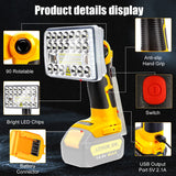 18W 2000LM Flashlight Portable LED Work Light with USB Port Spotlight for /Milwaukee/ 20V Max Li-ion Battery
