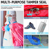 1000 Pcs Plastic Tamper Fire Extinguisher Security Tags Seals Safety Numbered Zip Ties Labels Light Blue