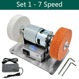 100W Double hine Artifact Table Grinder Motor Micro Coarse and Fine Polishing Electric Grinding Wheel Grindig Stone