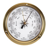 4Pcs Brass Case Weather Station Barometer Temperature Hygrometer And Clock Tid 115Mm
