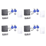4X Smart Electronic RFID No Hole Easy Installation Furniture Locker Wardrobe Shoe Cabinet Drawer Door Lock