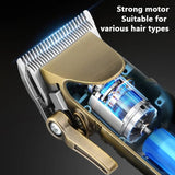 New RESUXI 970 Metal Body Clipper Men's Barber Gallery High Power Electric Push Shear Hair Cutting hine