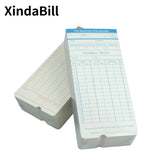 Xindabill 100/200/500pcs Cards Double-Sided Monthly Employee Attendance Time Clock Recorder