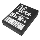 Do The Laundry Box Sign Wood Laundry Box Plaque Laundry Room Decor Funny Wooden Farmhouse Decoration For Home Black