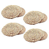 16pc Gourd Woven Placemat Round Woven Table Mat Gourd Placemat Round Pad