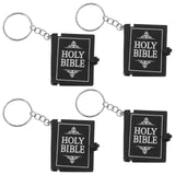 4pcs Tiny Book Keychain Miniature Bible Key Ring With Inspirational Verses Ideal For Christian Souvenirs And Baby Showers