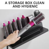 Wall-Mounted Bracket Curg Wand/Hair Dryer Easy Installation Storage Shelf Organizer For Bathroom Hair Styg Tool